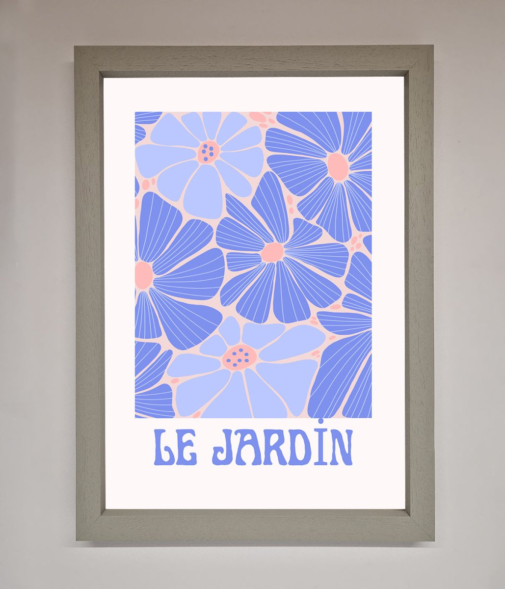 Le Jardin Blue Framed Poster