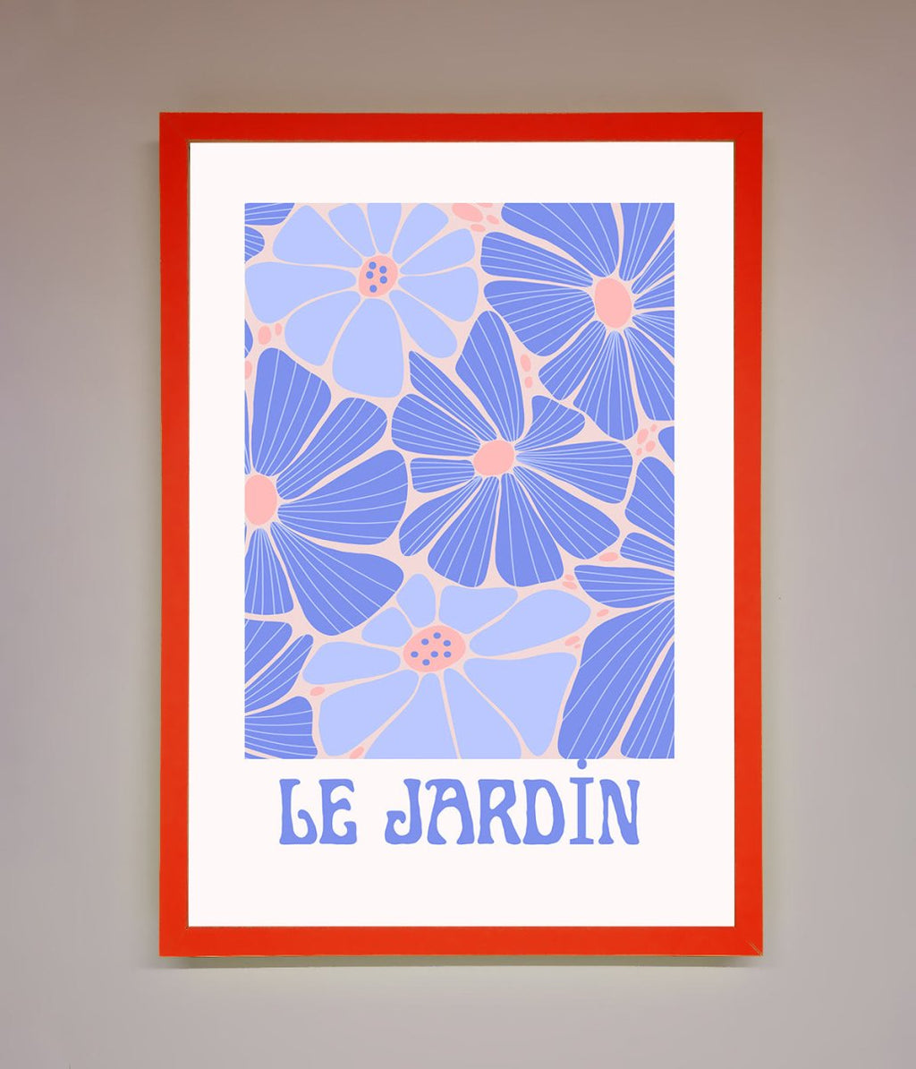 Le Jardin Blue Framed Poster