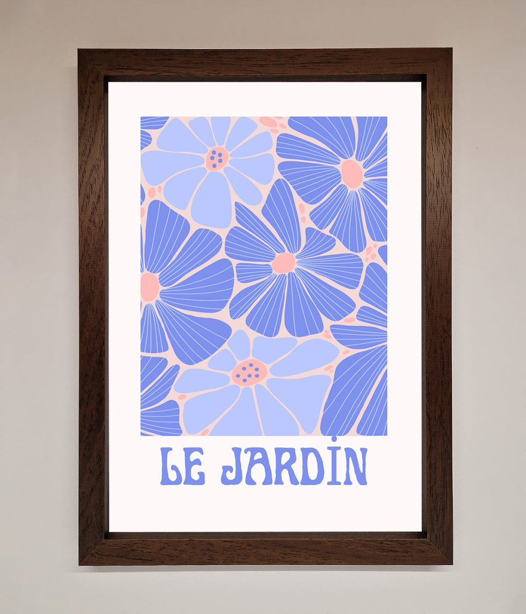Le Jardin Blue Framed Poster
