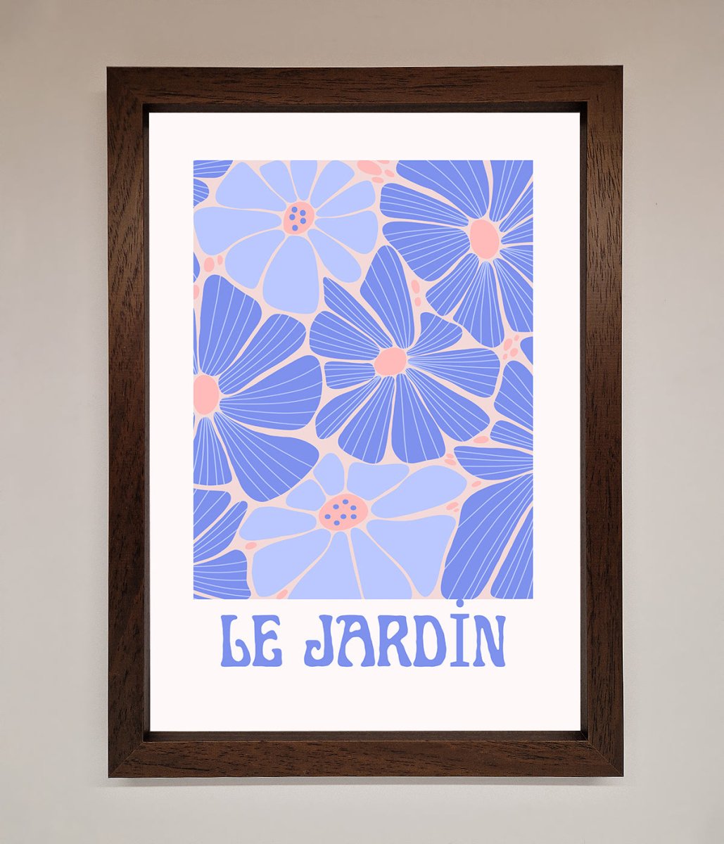 Le Jardin Blue Framed Poster