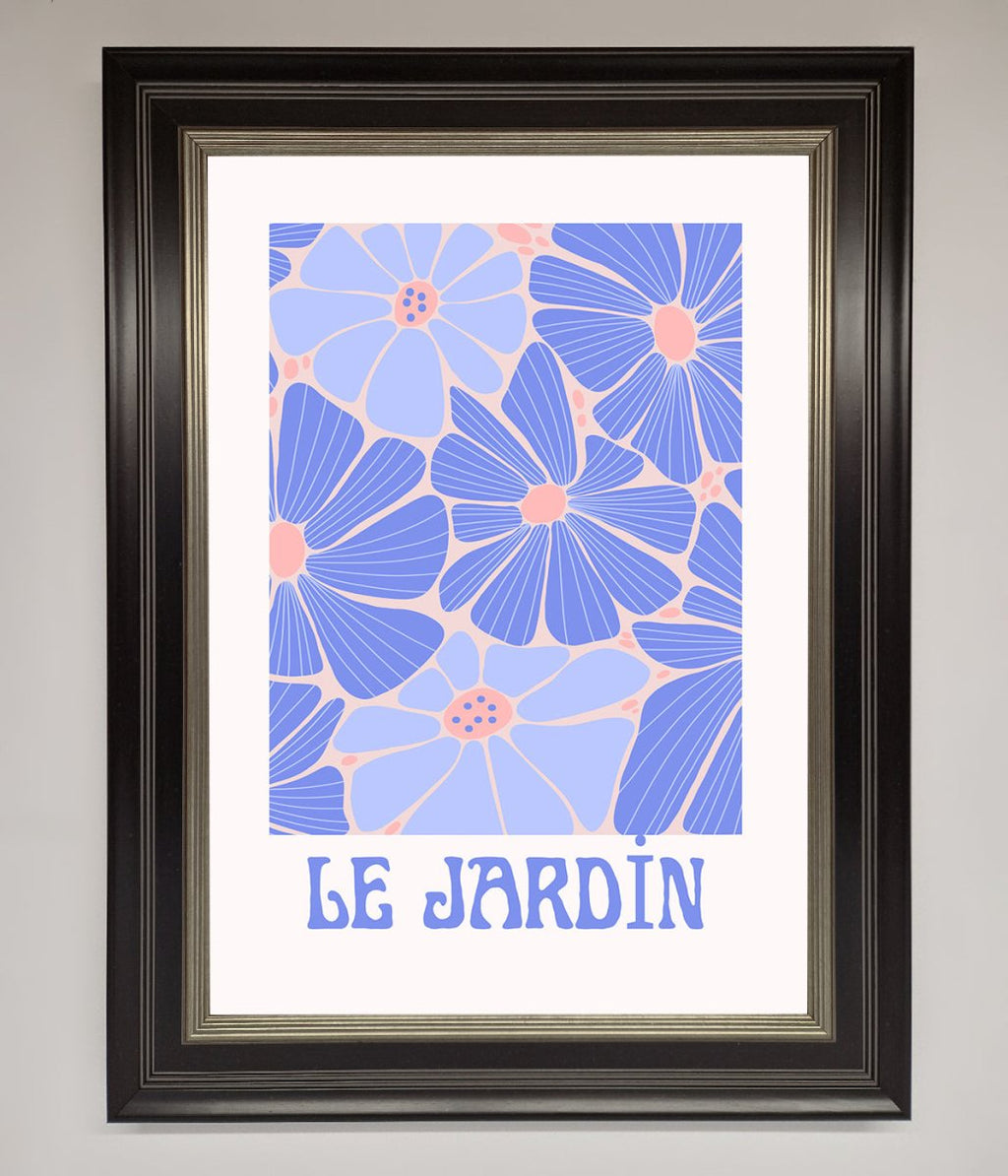 Le Jardin Blue Framed Poster