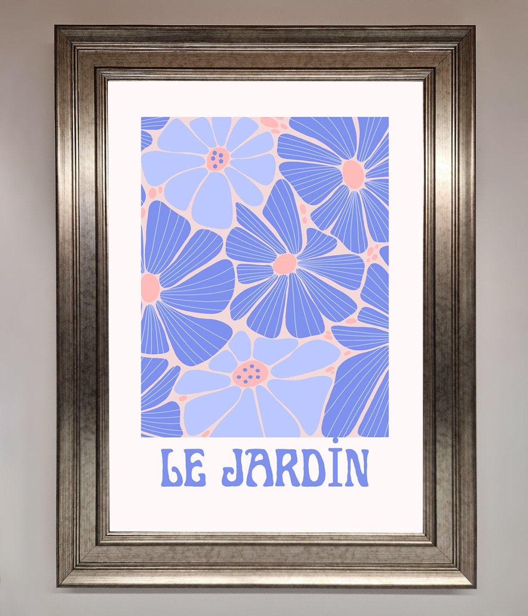 Le Jardin Blue Framed Poster