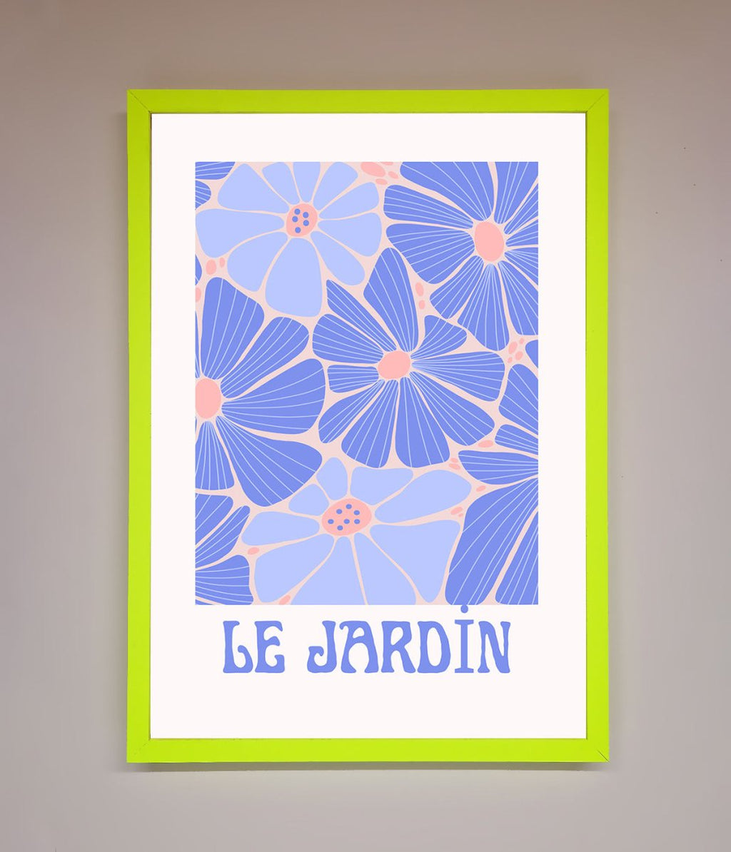 Le Jardin Blue Framed Poster