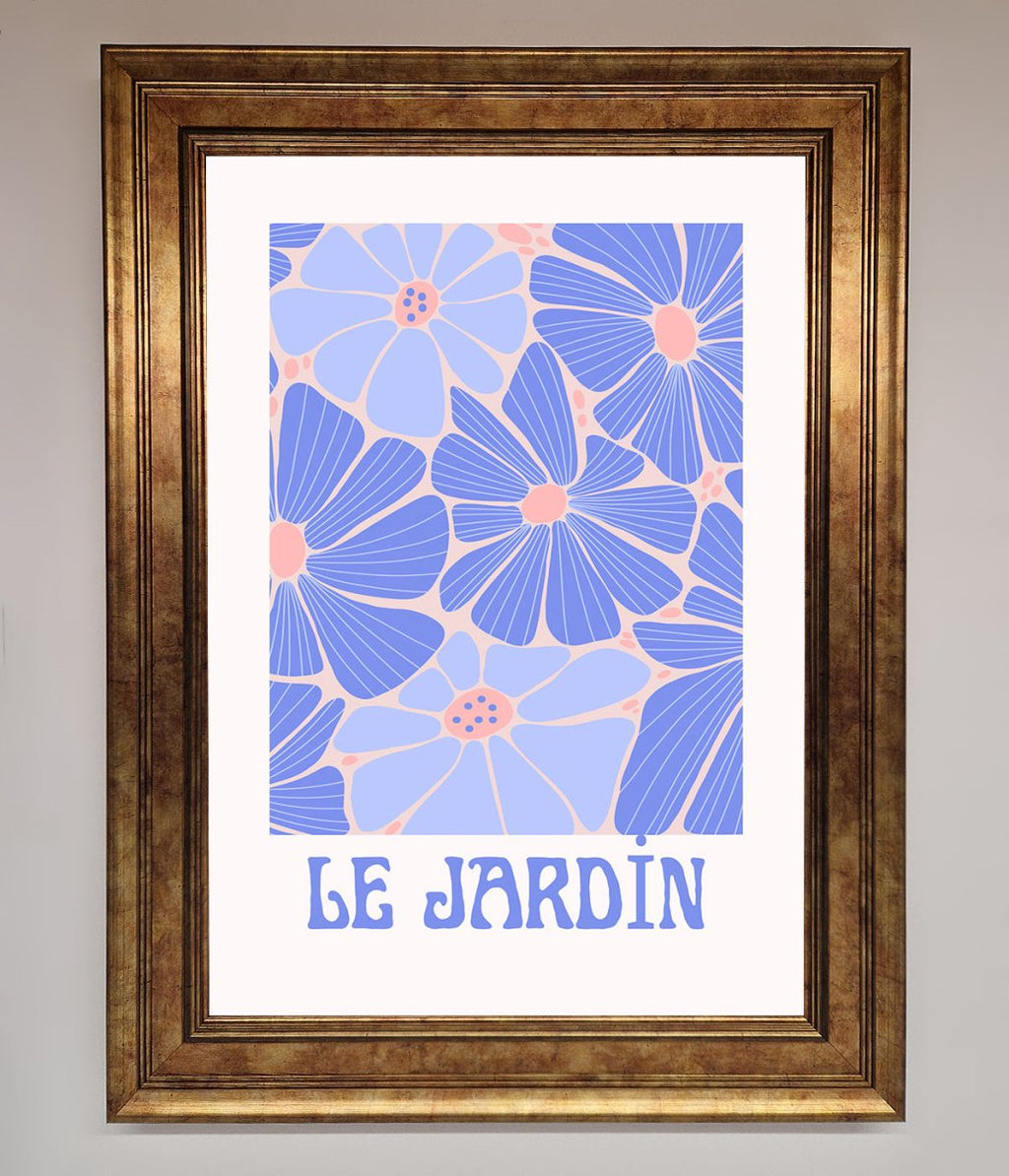 Le Jardin Blue Framed Poster