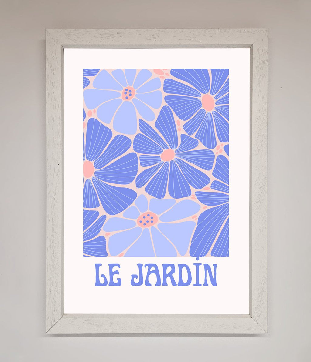 Le Jardin Blue Framed Poster