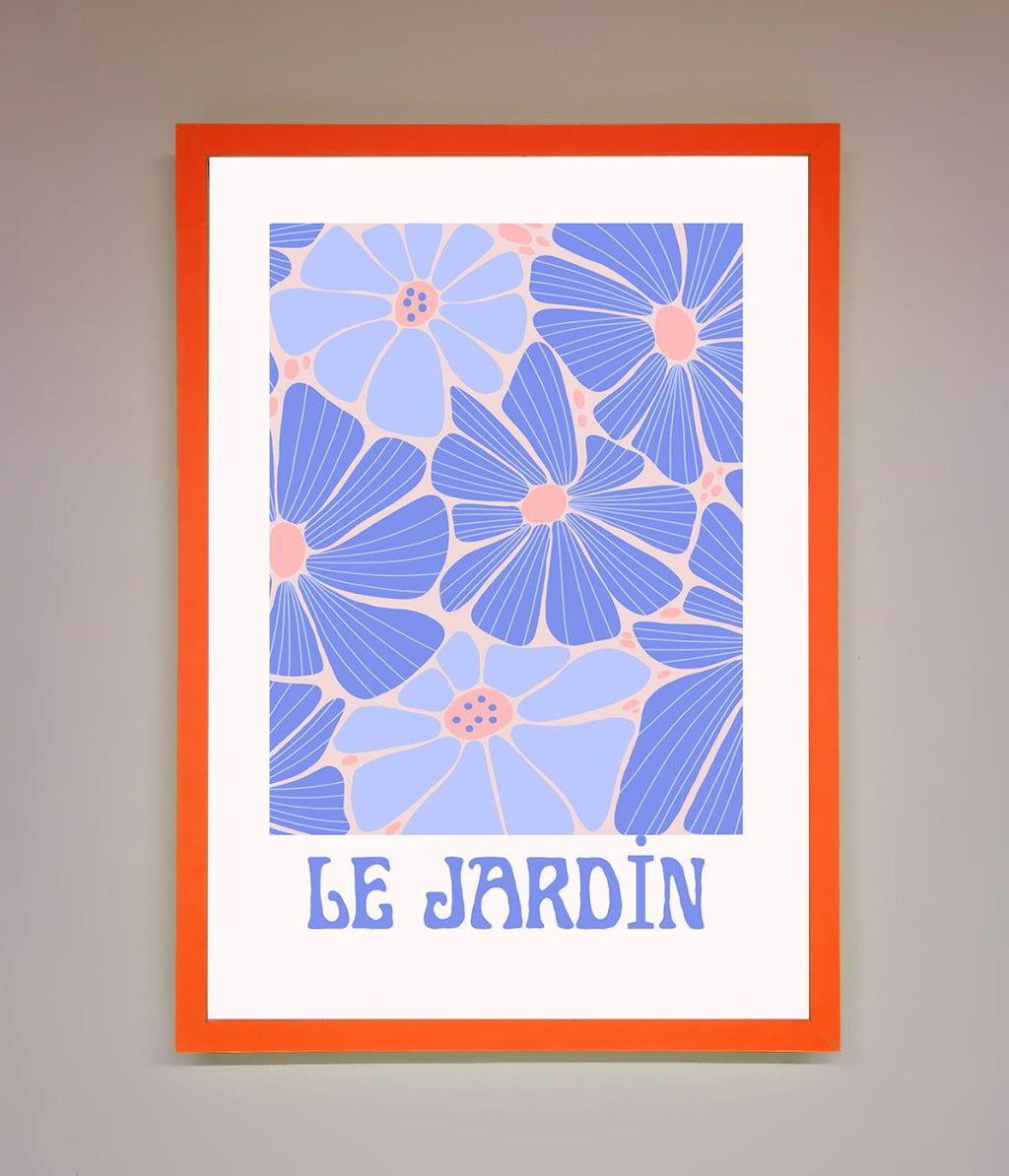 Le Jardin Blue Framed Poster