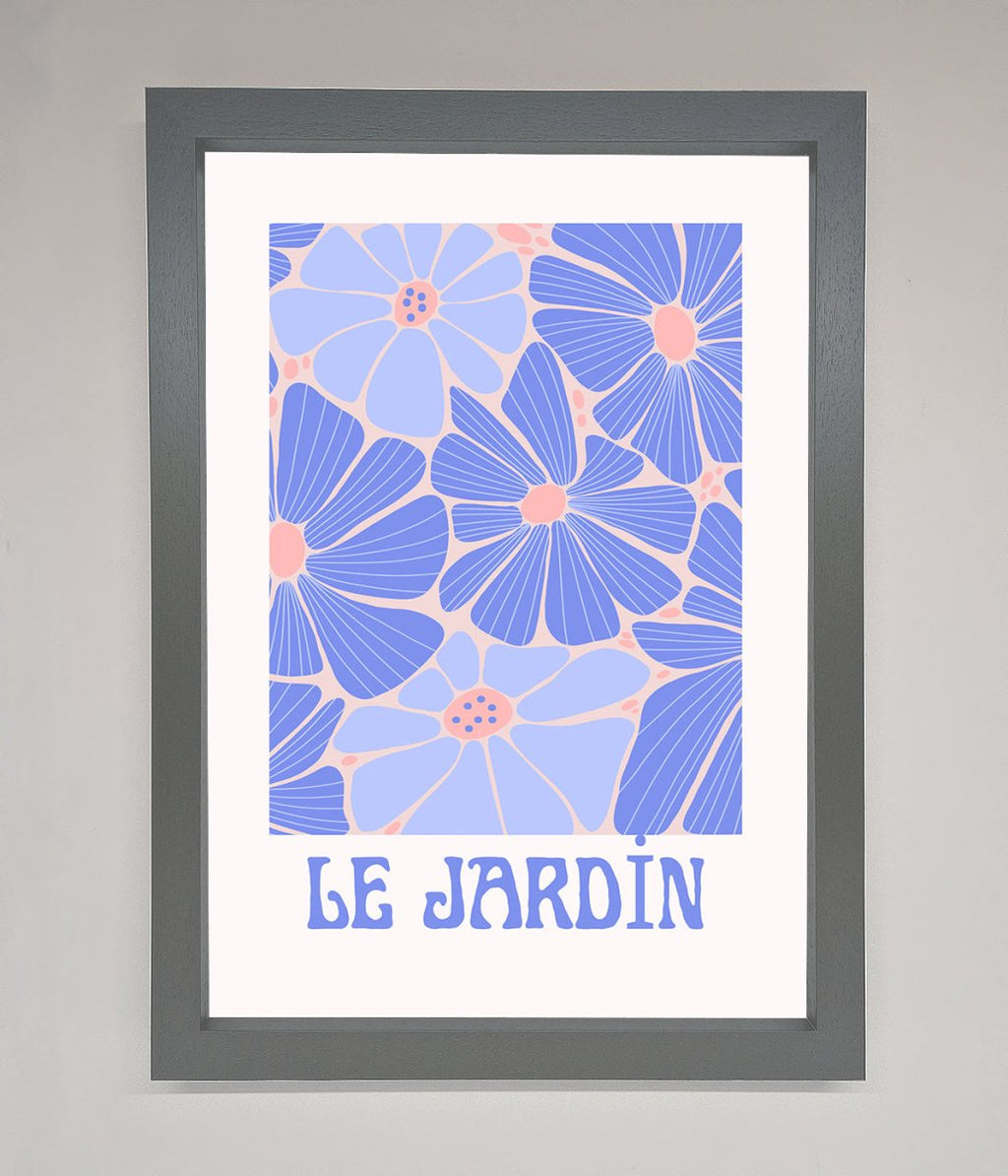 Le Jardin Blue Framed Poster