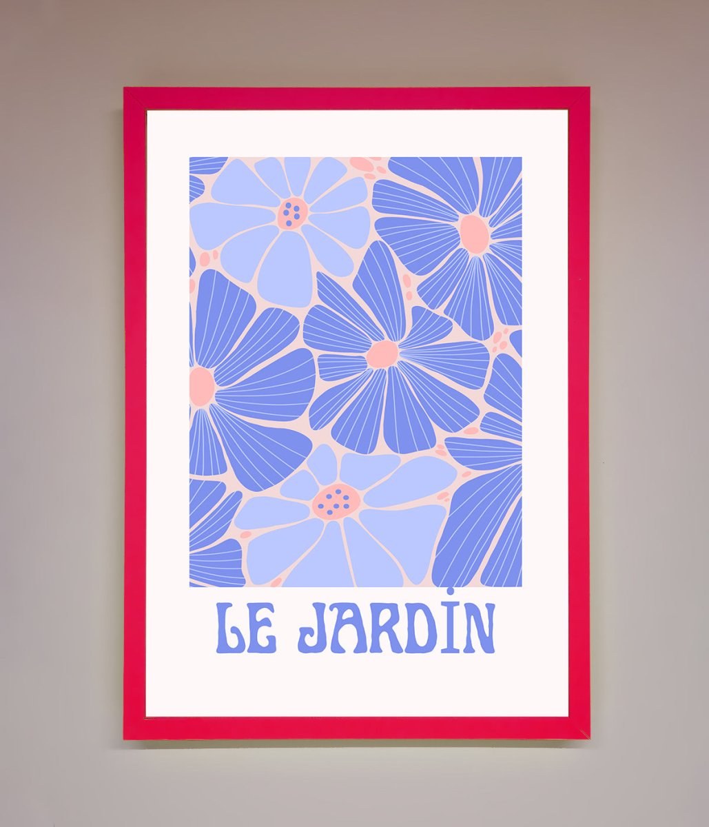 Le Jardin Blue Framed Poster