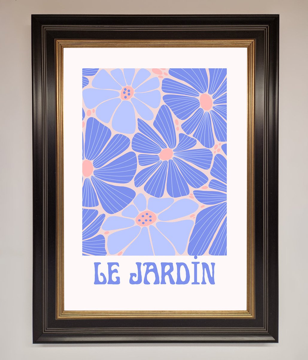Le Jardin Blue Framed Poster