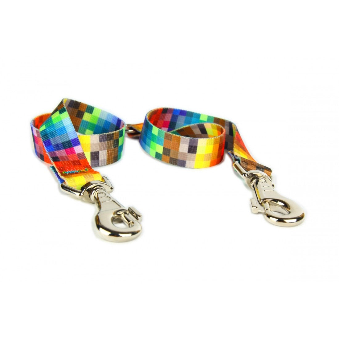 bold close-up of a durable leash splitter on a dark textured background