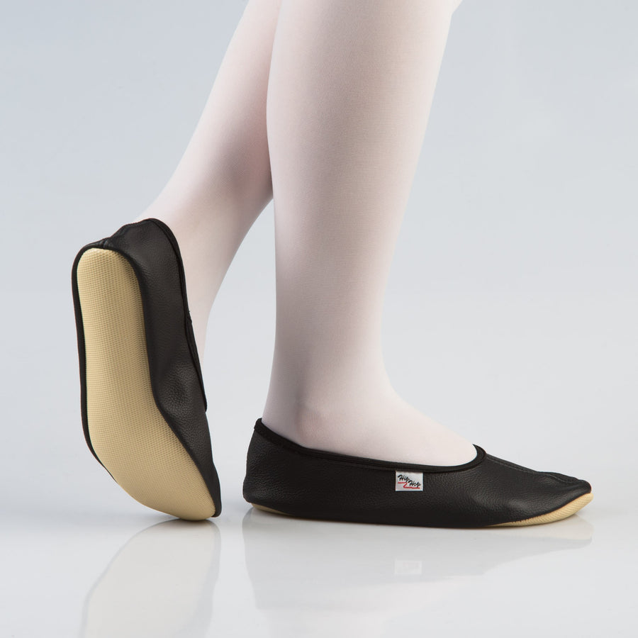 Leather Gymnastic Slippers with Rubber Ridge and Sole - Perfect for Sports & Dance Activities by Hip-Hop at www.brixbailey.com