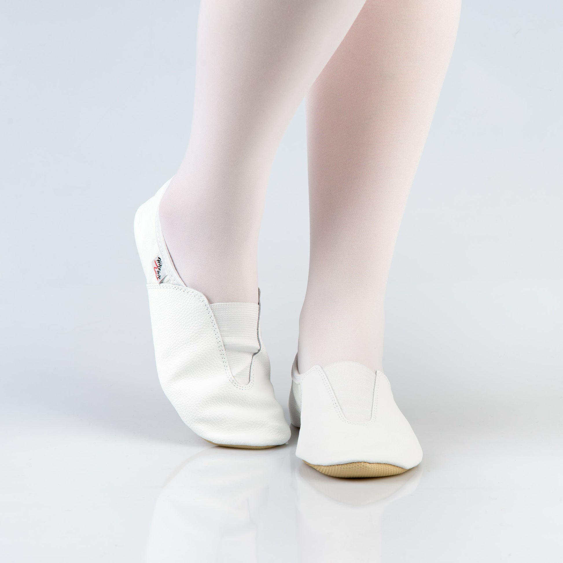 Rubber Outsole Gymnastic Slippers - Elastic Detail & Size Guide for Sports & Dance by Hip-Hop at www.brixbailey.com
