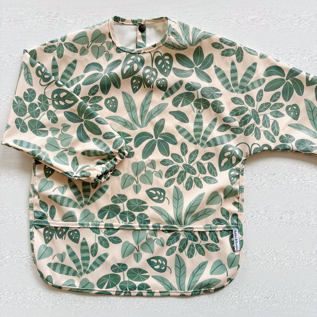 Long Sleeved Baby Bib - Houseplant Haven