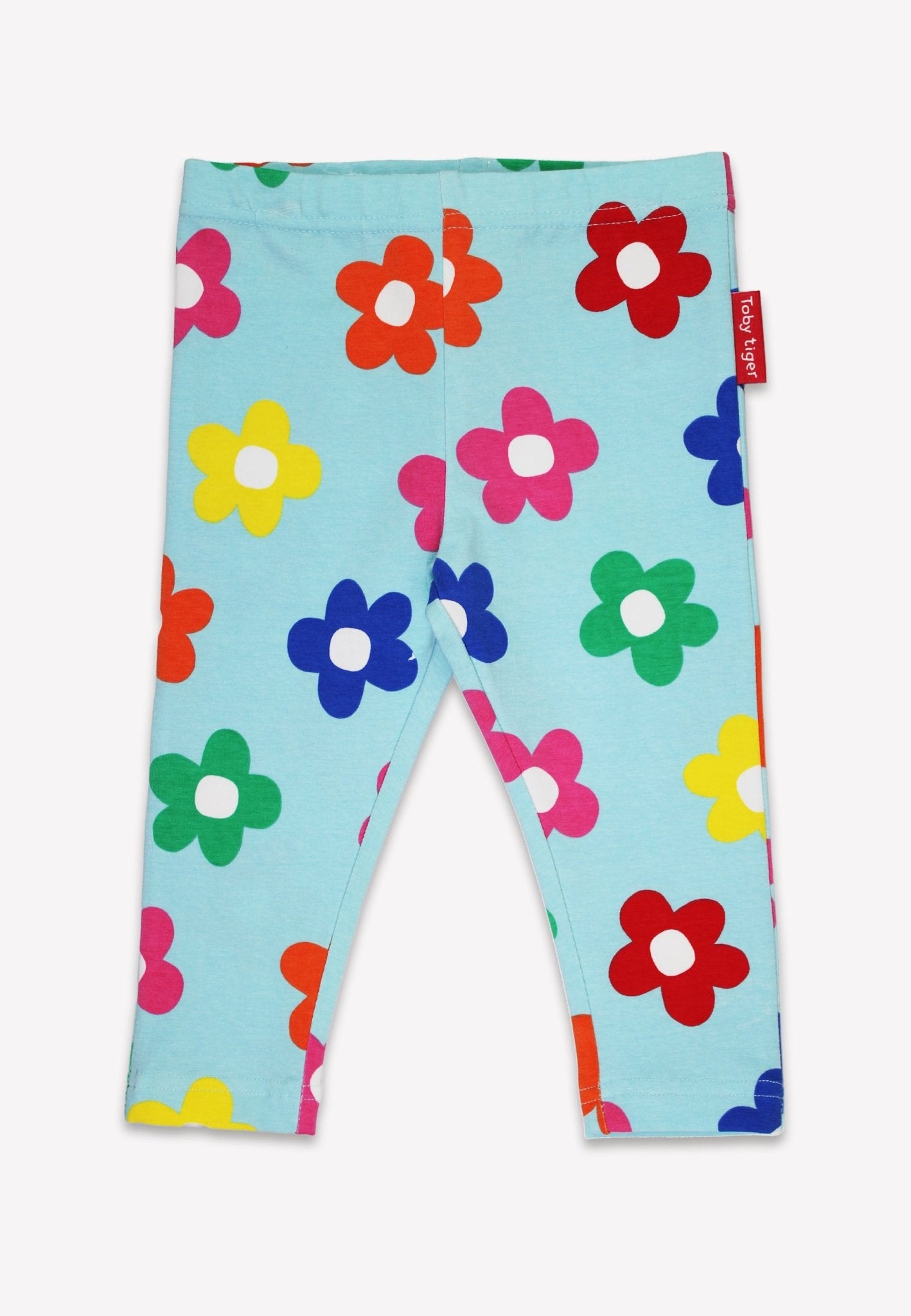 Organic Rainbow Bloom Print Leggings for Kids