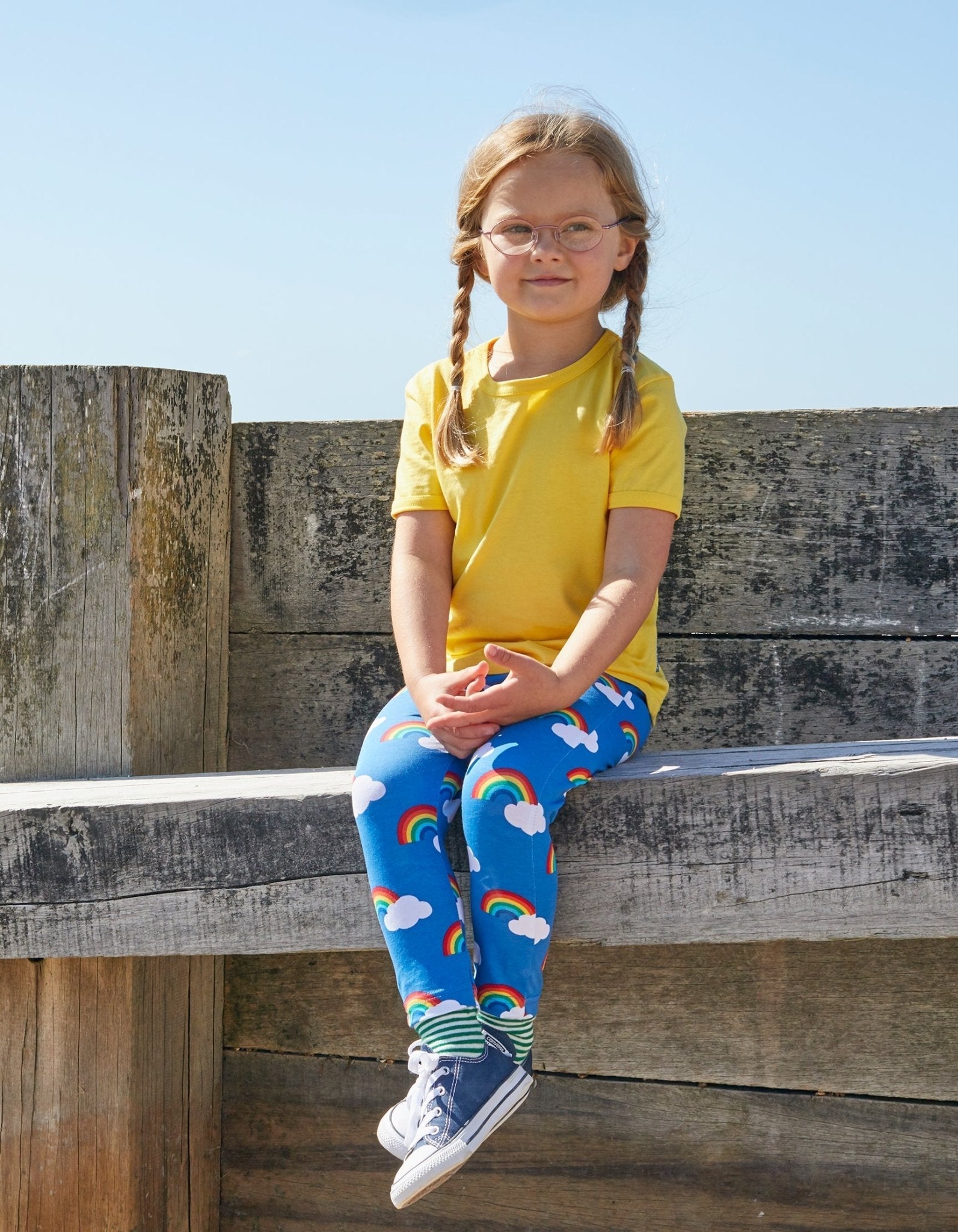 Organic Multi Rainbow Leggings for Kids