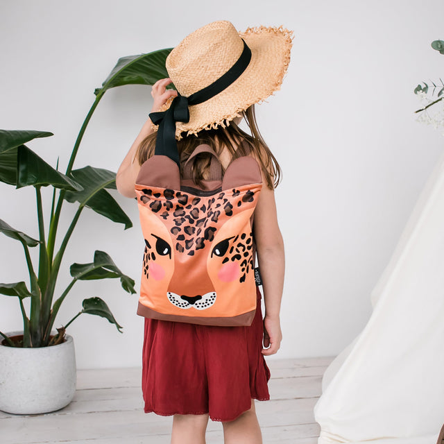 Leopard Print Toddler Backpack - Cute & Durable for Kids by Muni at brixbailey.com