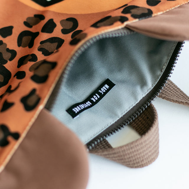 Kids' Leopard Print Backpack – Durable & Playful Design by Muni at brixbailey.com