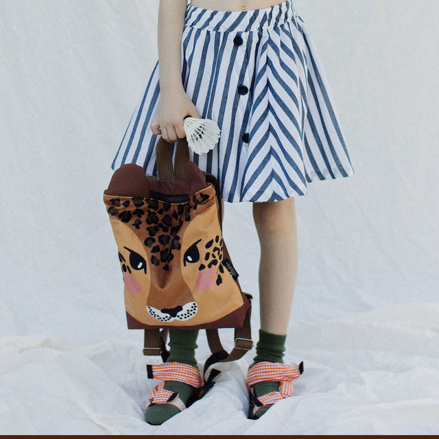 Kids' Leopard Print Backpack – Durable & Playful Design by Muni at brixbailey.com