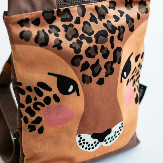 Leopard Print Kids Backpack – Durable & Playful Design by Muni at brixbailey.com