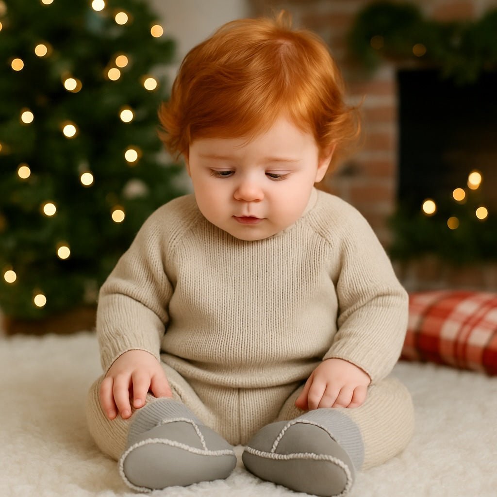 Cozy Booties in Dove Grey