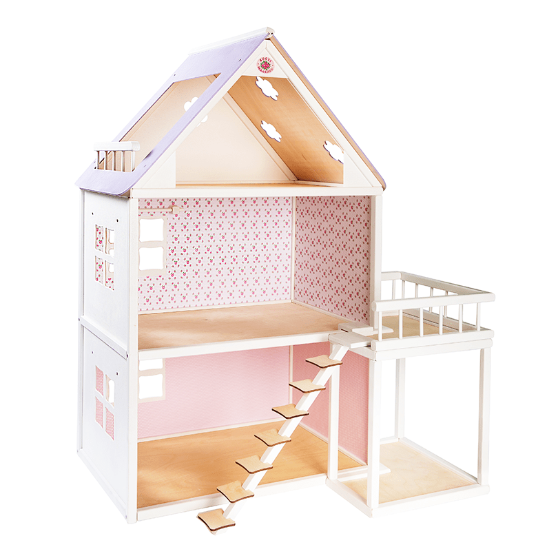 Roosi Wooden Dollhouse – Handcrafted, Elegant & Easy to Assemble by ROOSI Traditional Toys at www.brixbailey.com