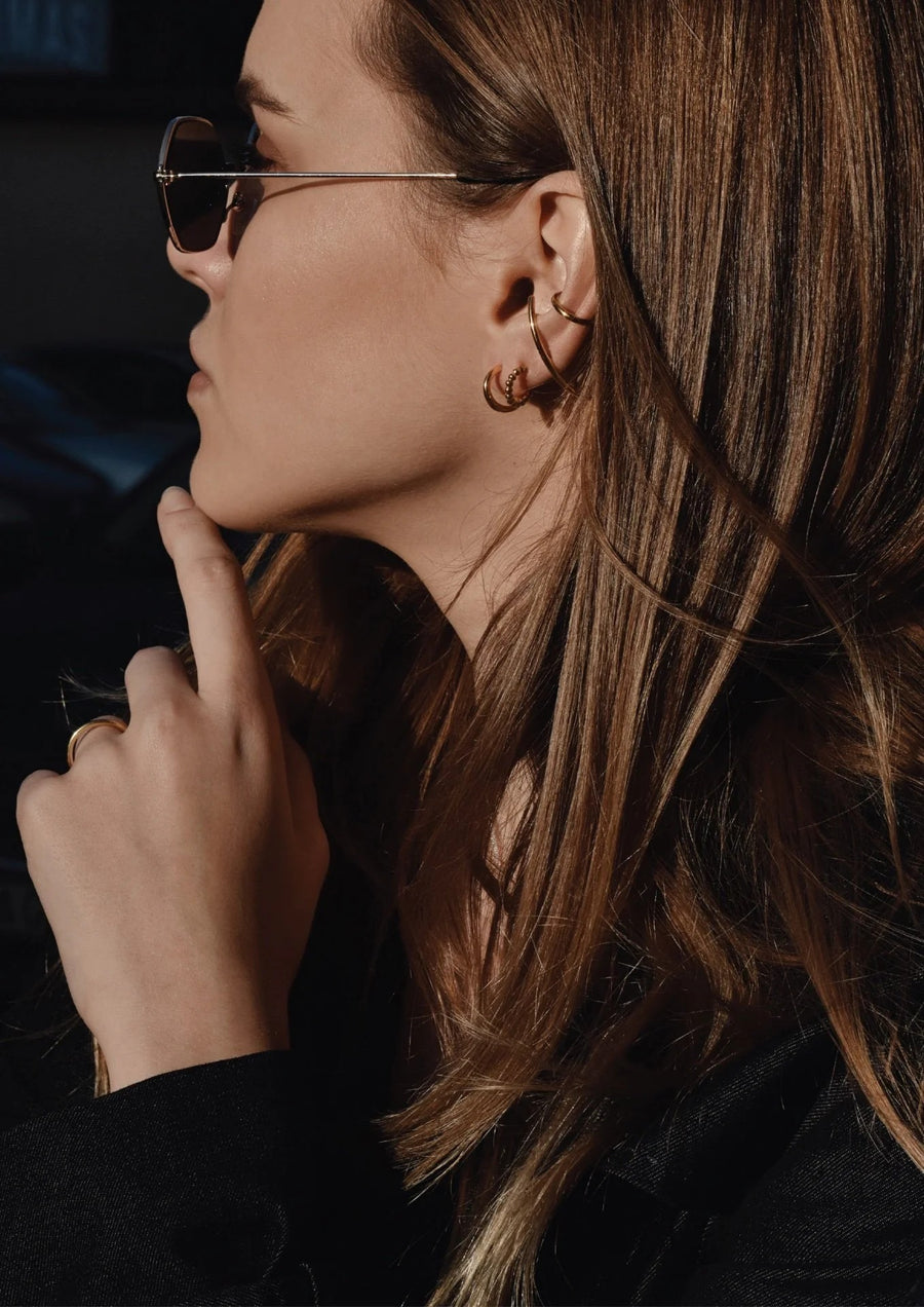 Sterling Silver & 24k Gold Vermeil Ear Cuffs - No Piercing Needed | NO MORE Handmade Jewelry by NO MORE at www.brixbailey.com