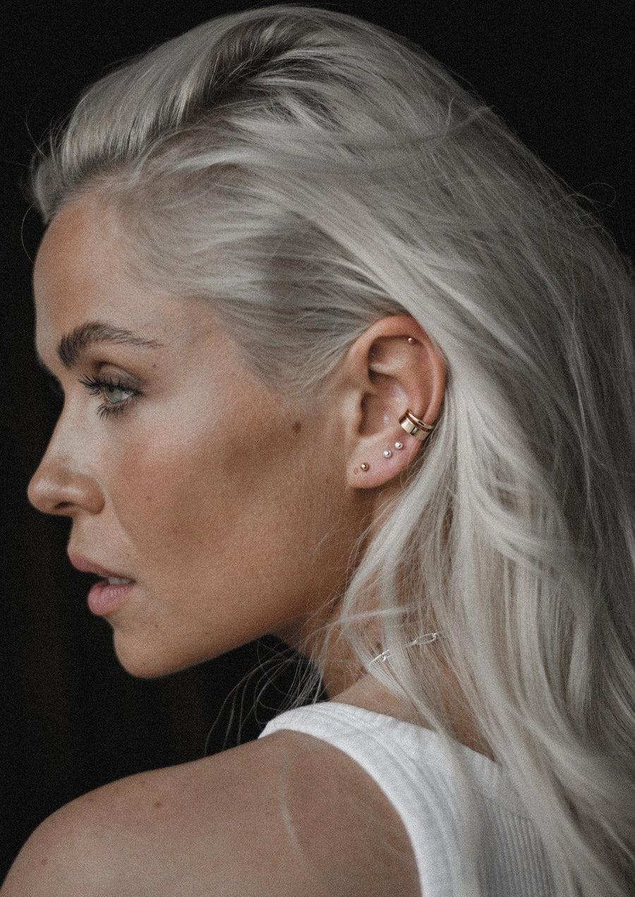 NO MORE Stack Masters Line Ear Cuffs - Stylish & Easy-to-Wear Non-Piercing Accessory by NO MORE at www.brixbailey.com