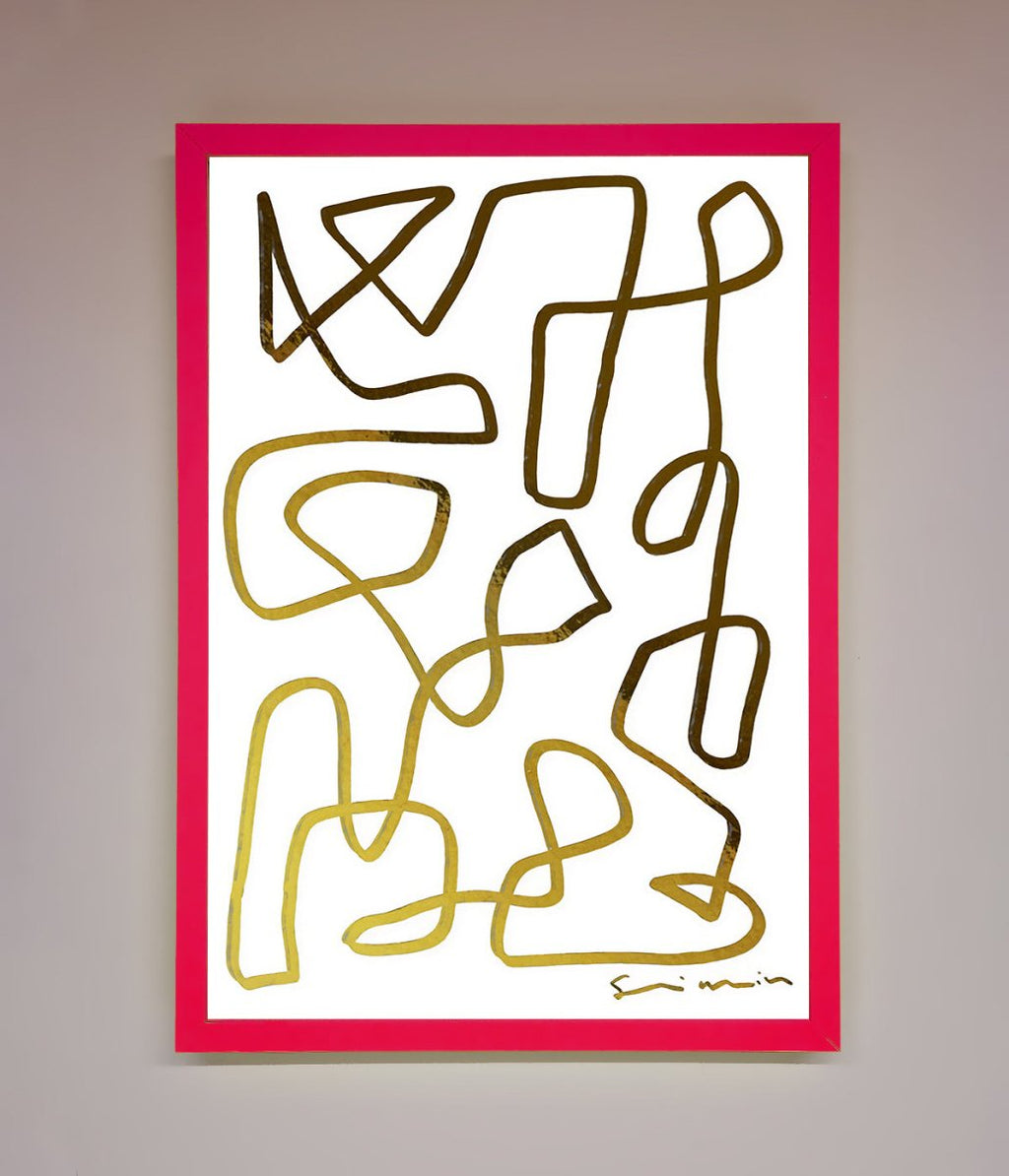 Line Squiggle Foil Print