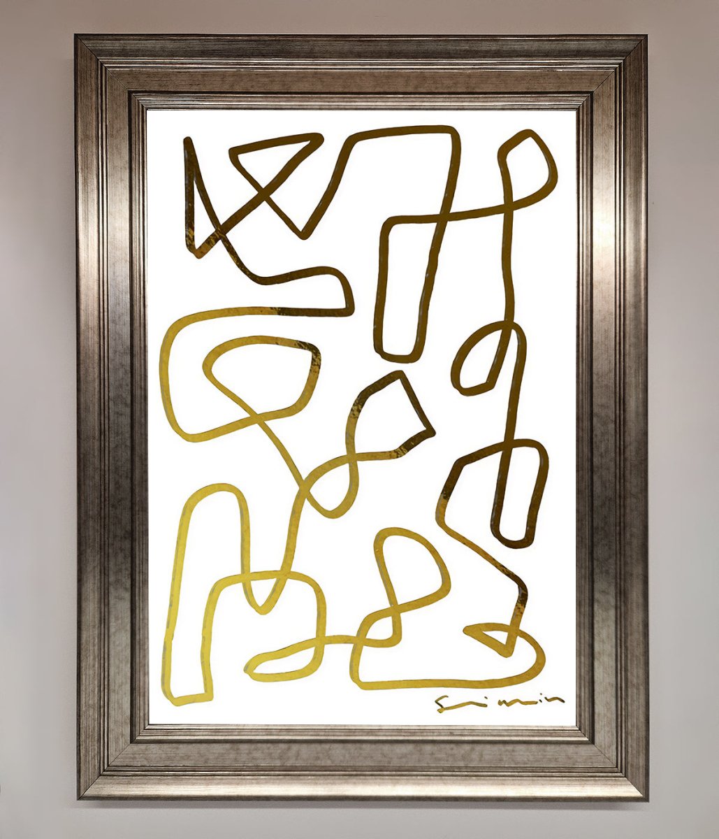 Line Squiggle Foil Print