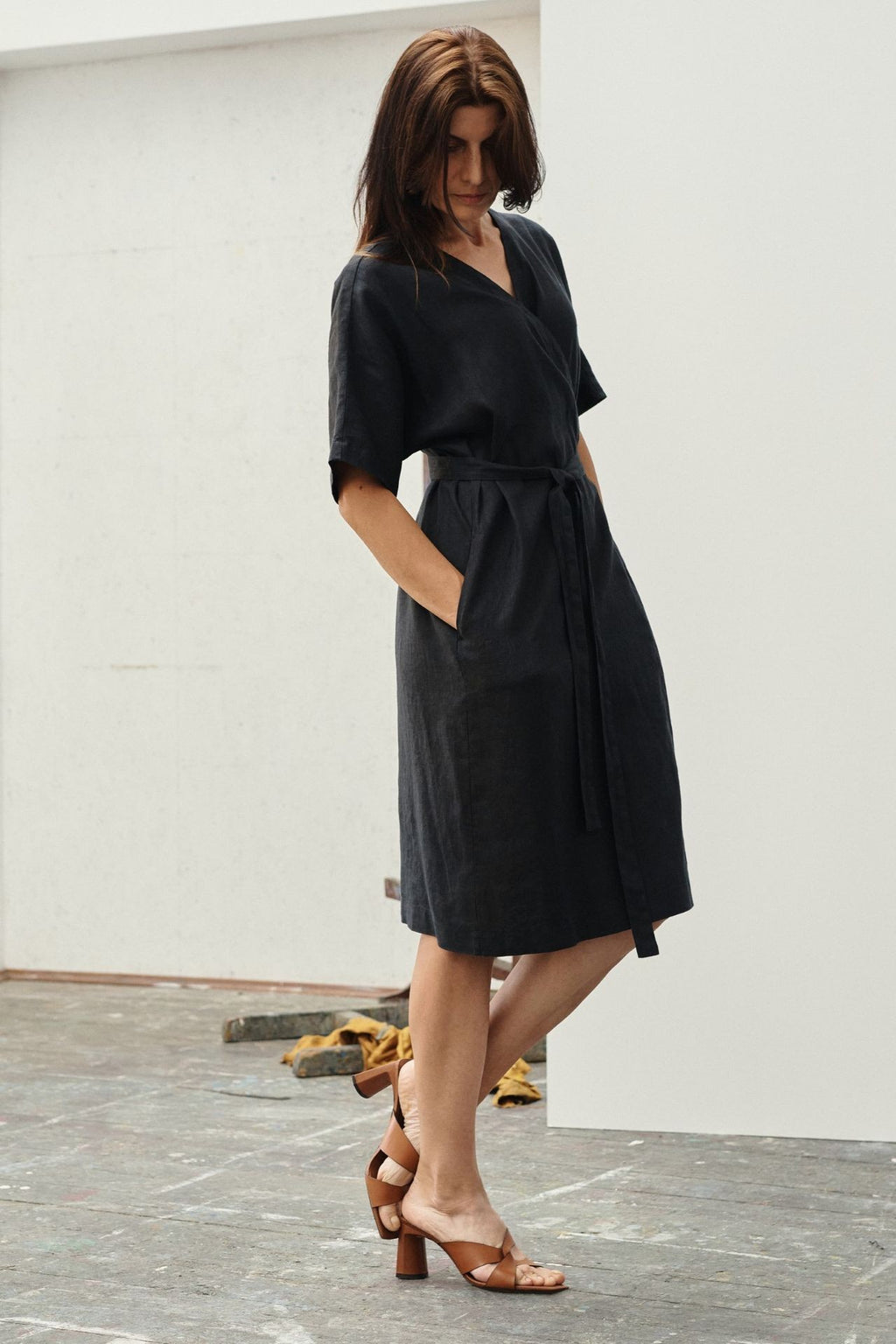 Discover Elegance with the Versatile Vine Wrap Dress - Timeless, Comfortable & Sustainable by Linen Tales at www.brixbailey.com
