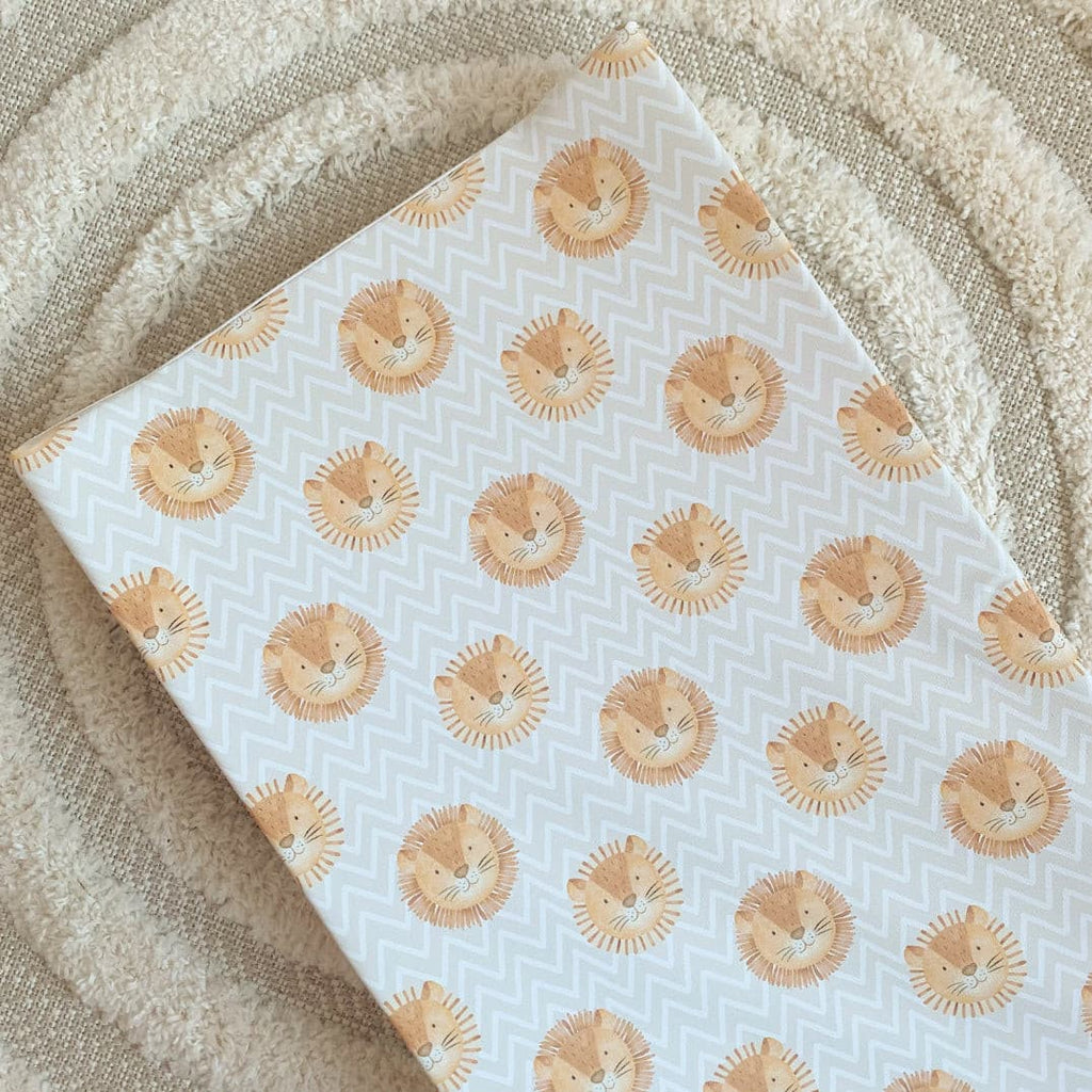 Anti-Roll Wedge Changing Mat - Lion Print