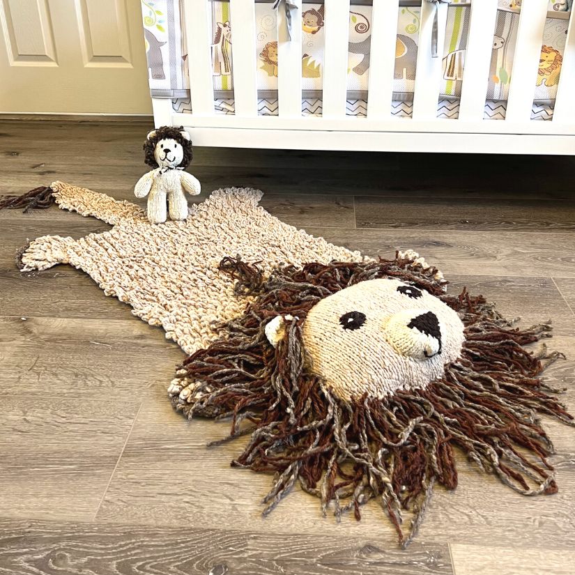 Organic Wool Play Mat Lion