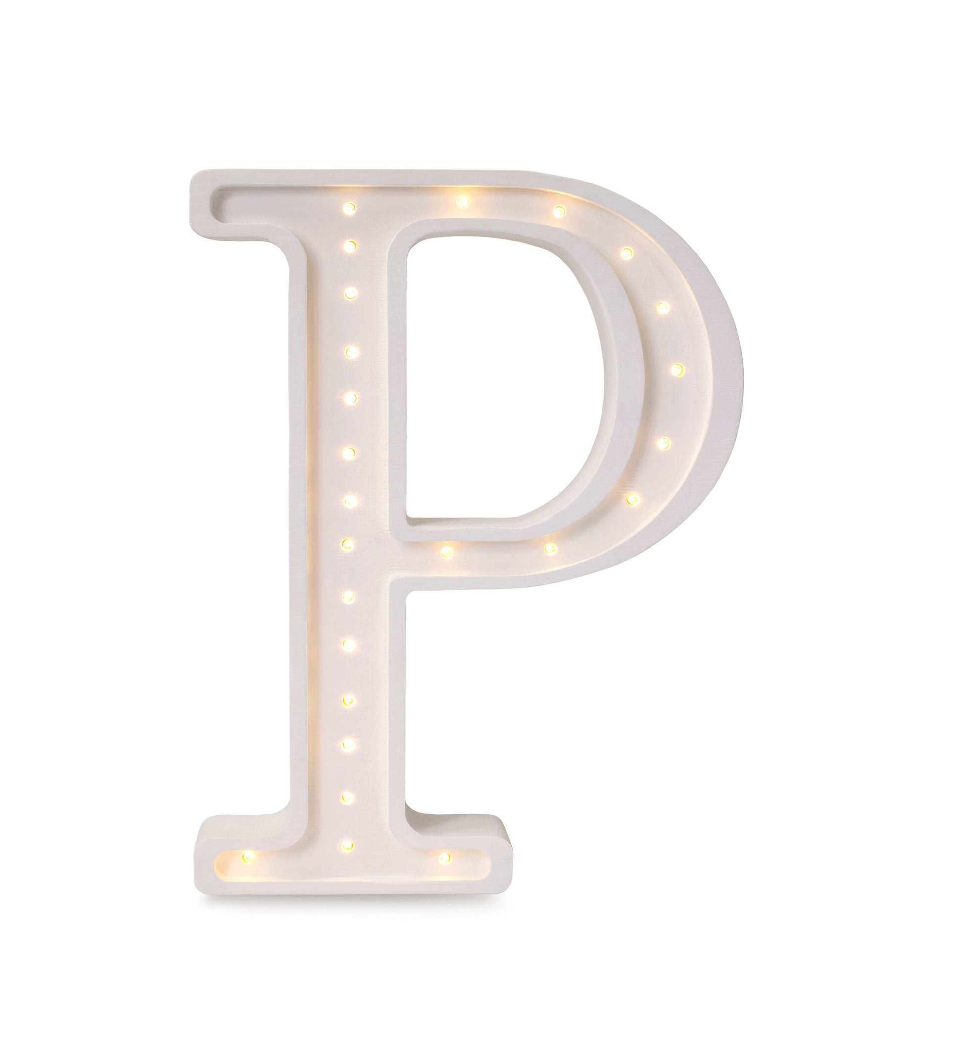 softly glowing personalized letter lamp casting a warm, comforting glow in a child's cozy bedroom