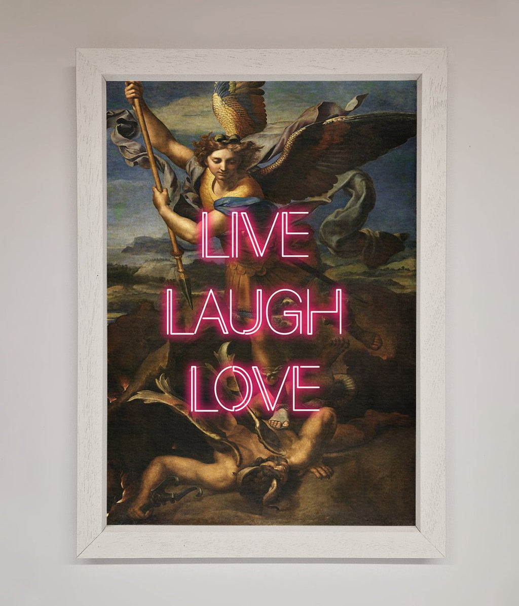 Live Laugh Love Quote Framed Poster