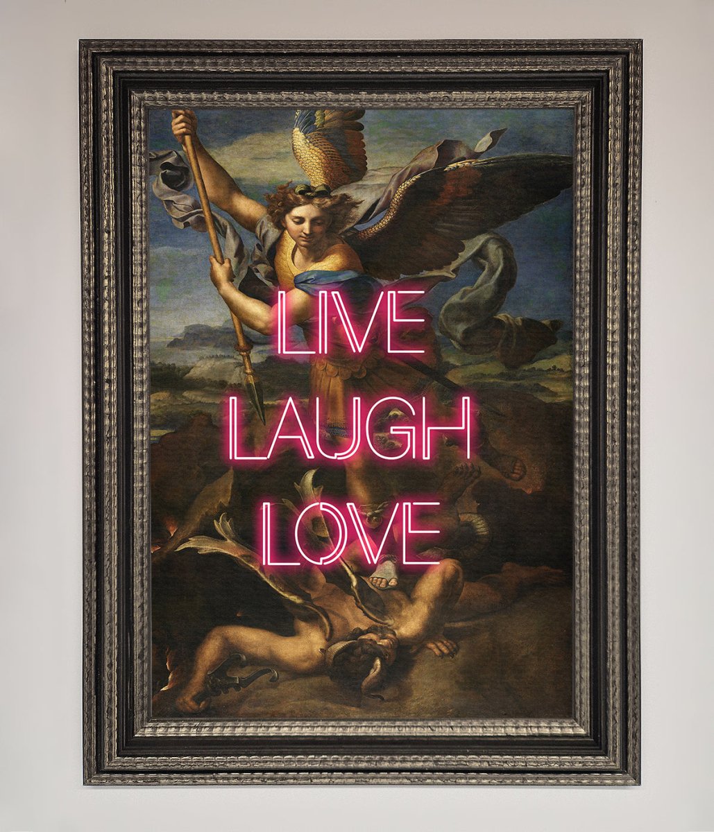 Live Laugh Love Quote Framed Poster