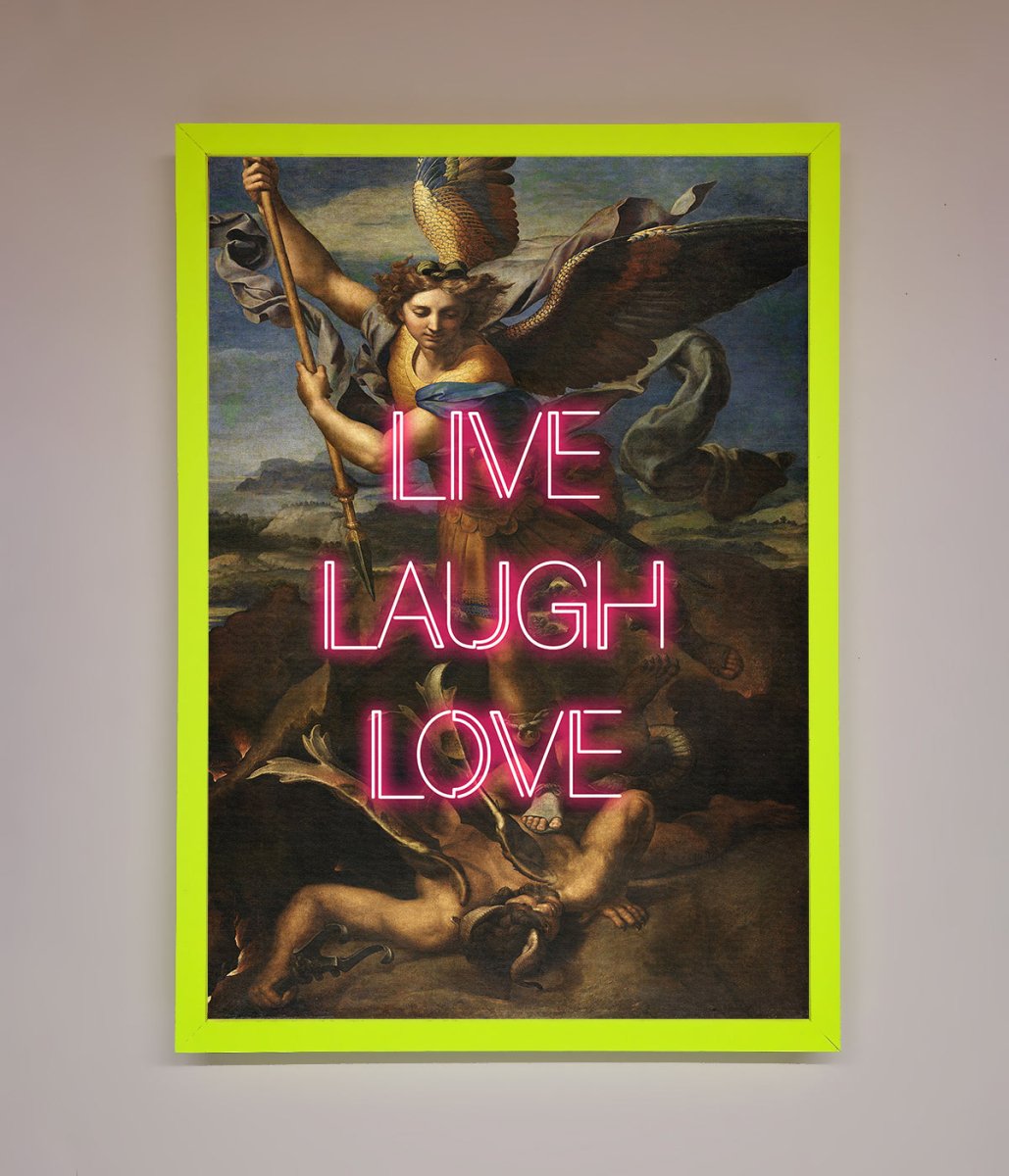 Live Laugh Love Quote Framed Poster