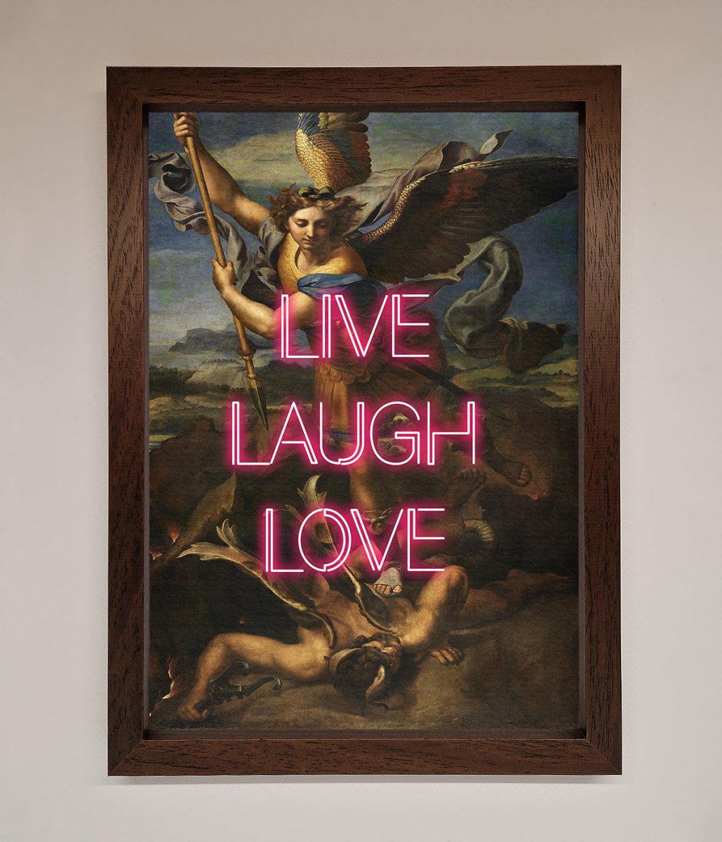 Live Laugh Love Quote Framed Poster