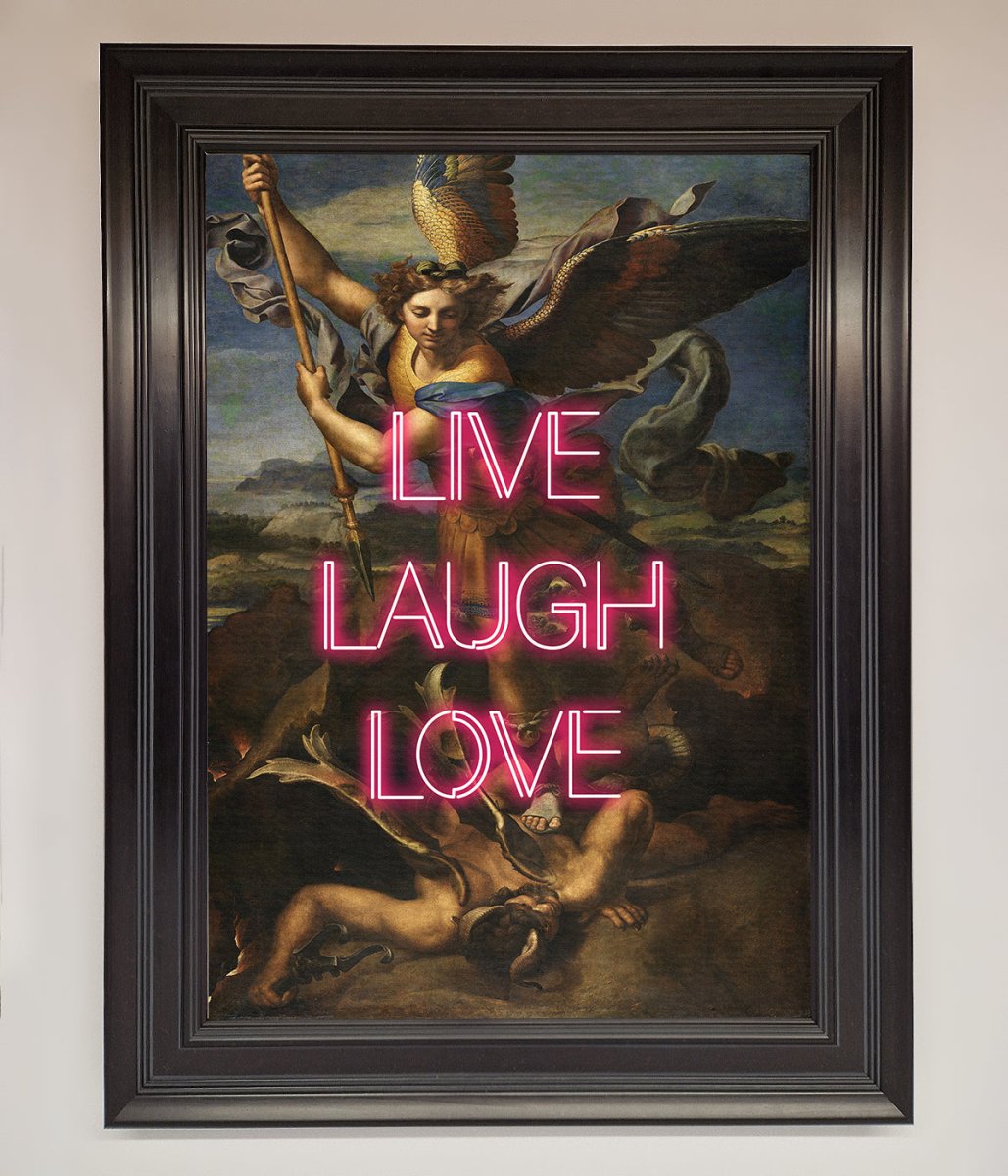 Live Laugh Love Quote Framed Poster