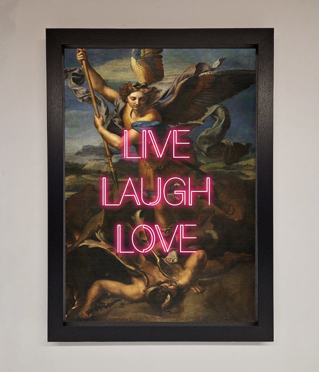 Live Laugh Love Quote Framed Poster