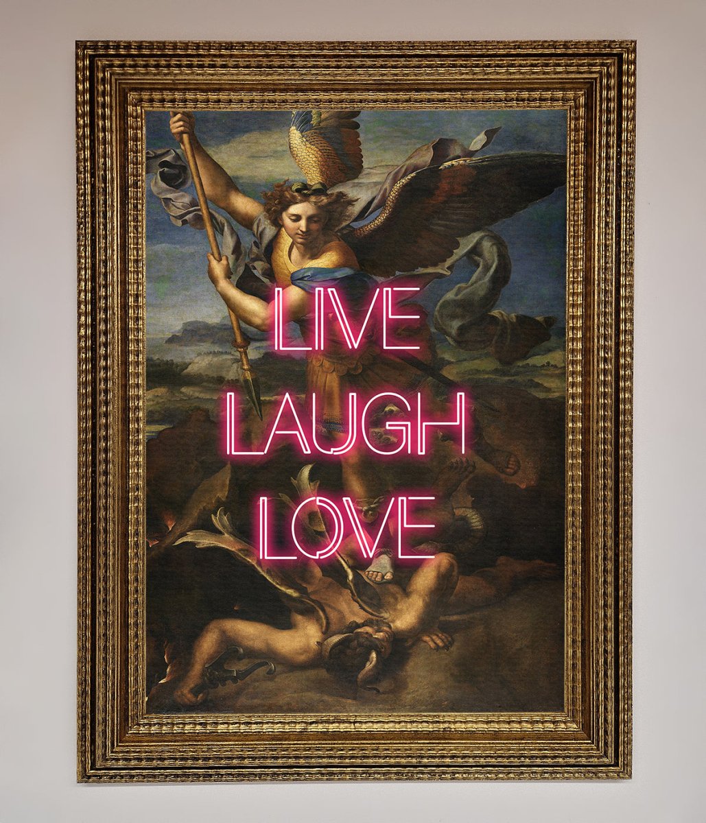 Live Laugh Love Quote Framed Poster