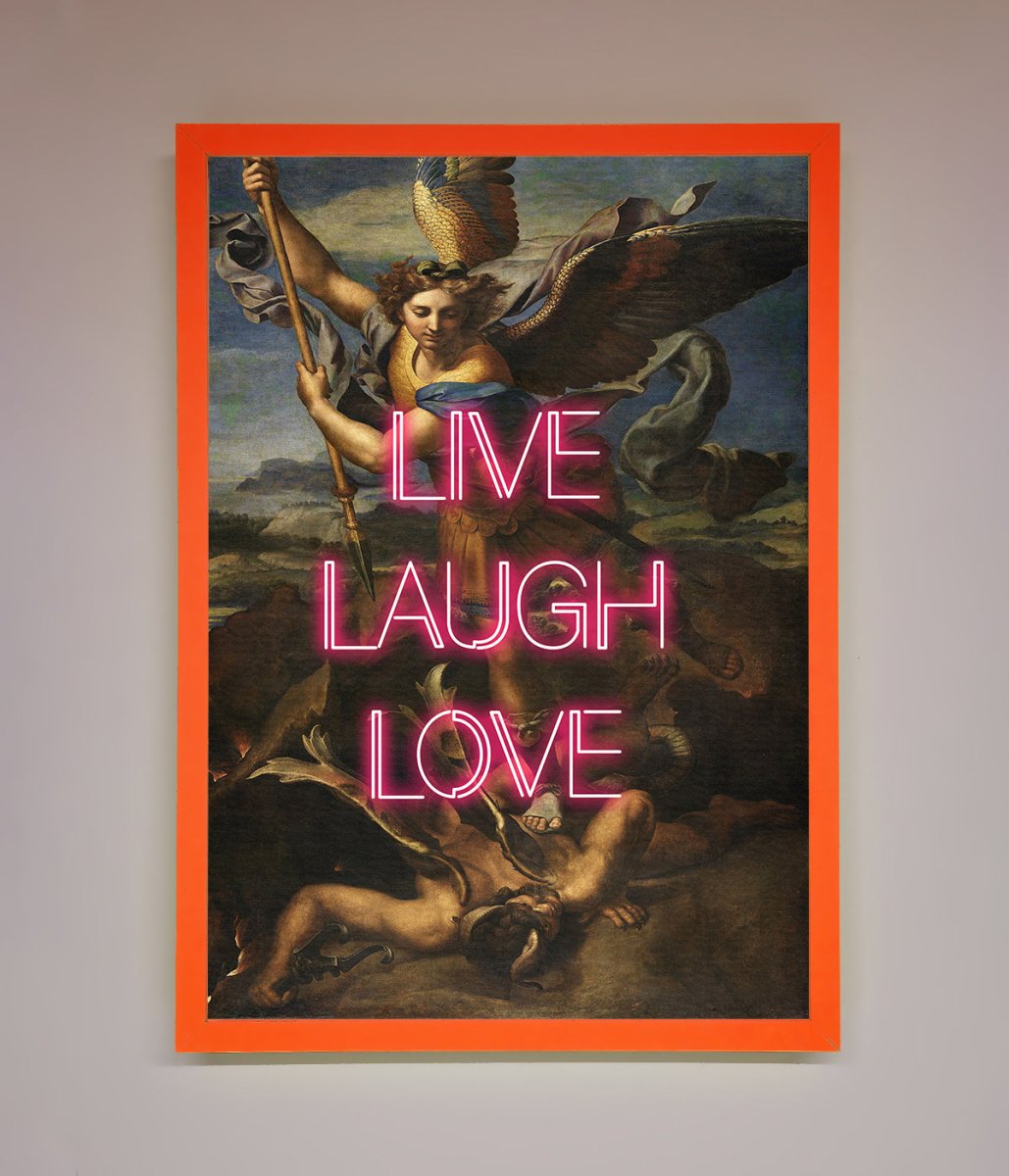 Live Laugh Love Quote Framed Poster