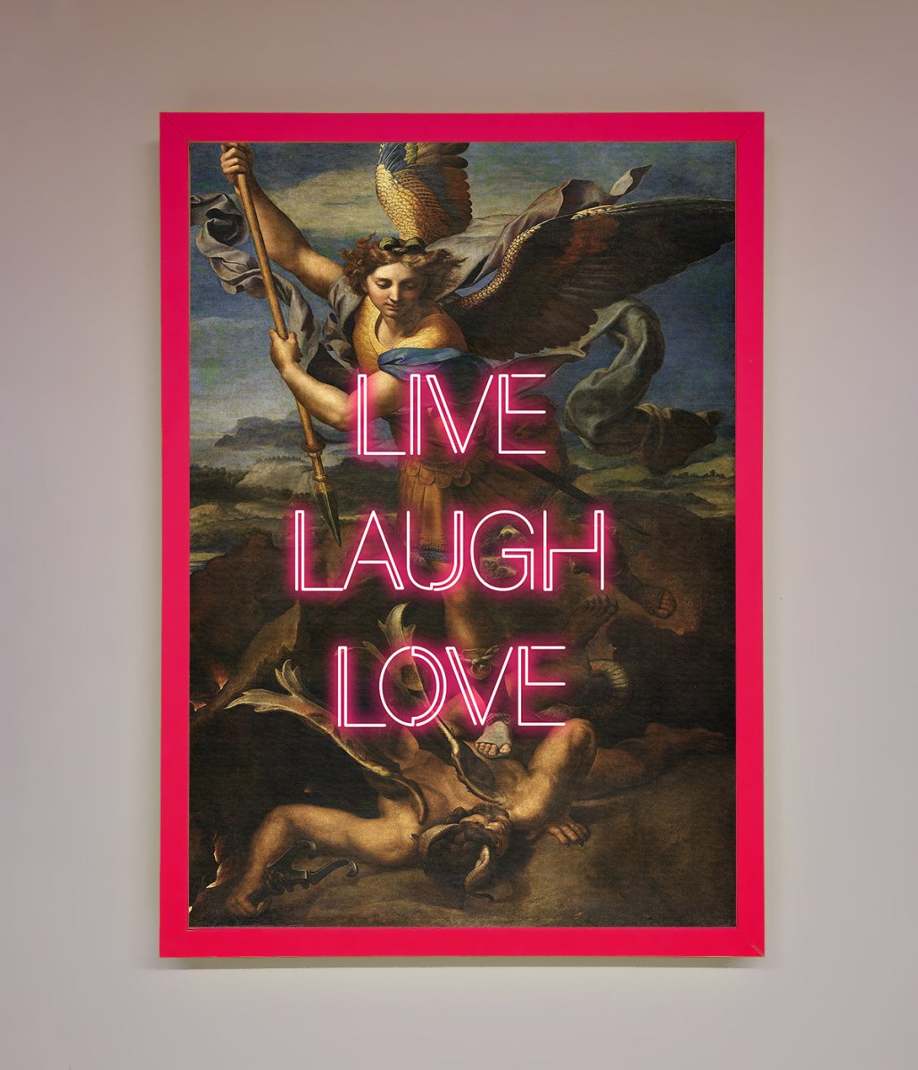 Live Laugh Love Quote Framed Poster
