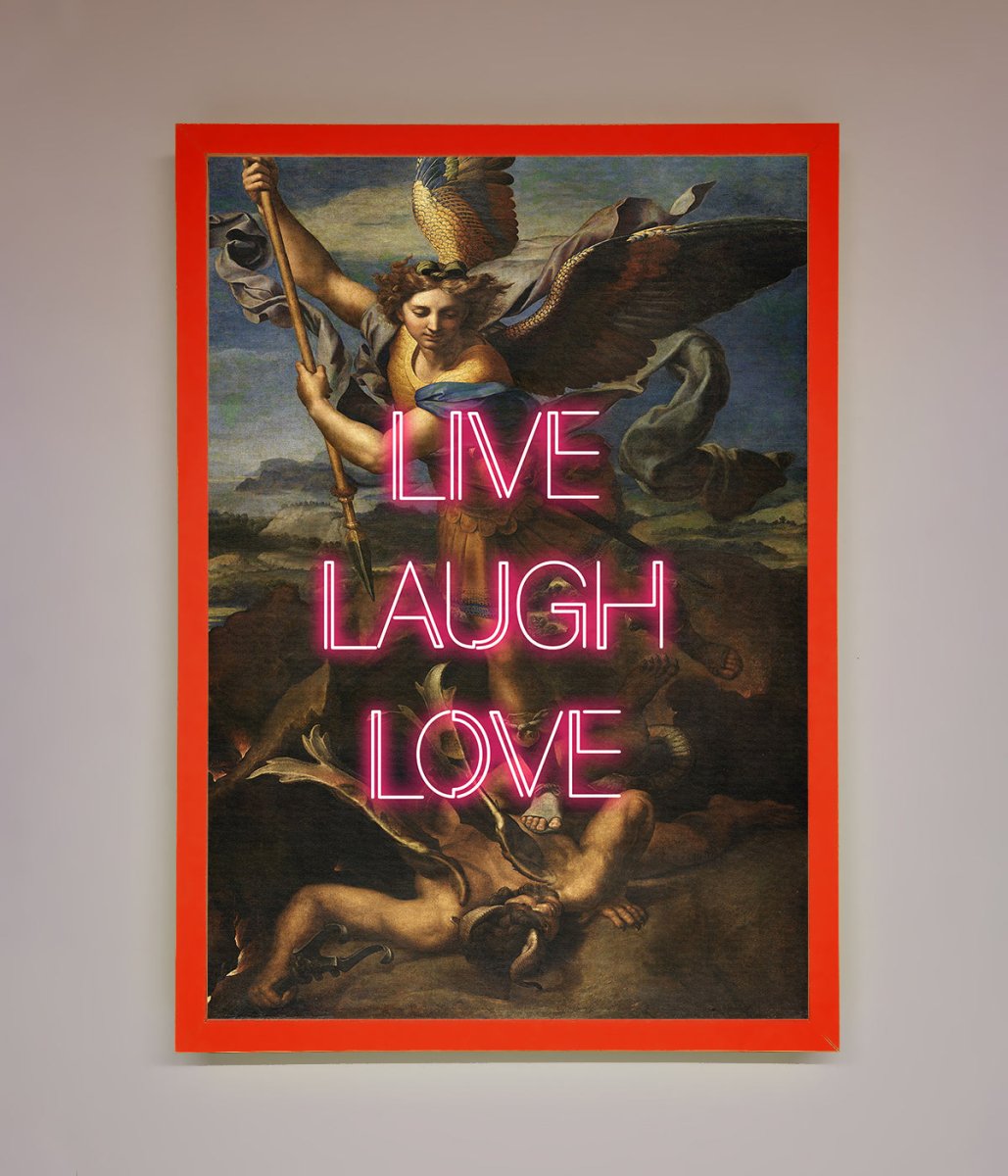 Live Laugh Love Quote Framed Poster