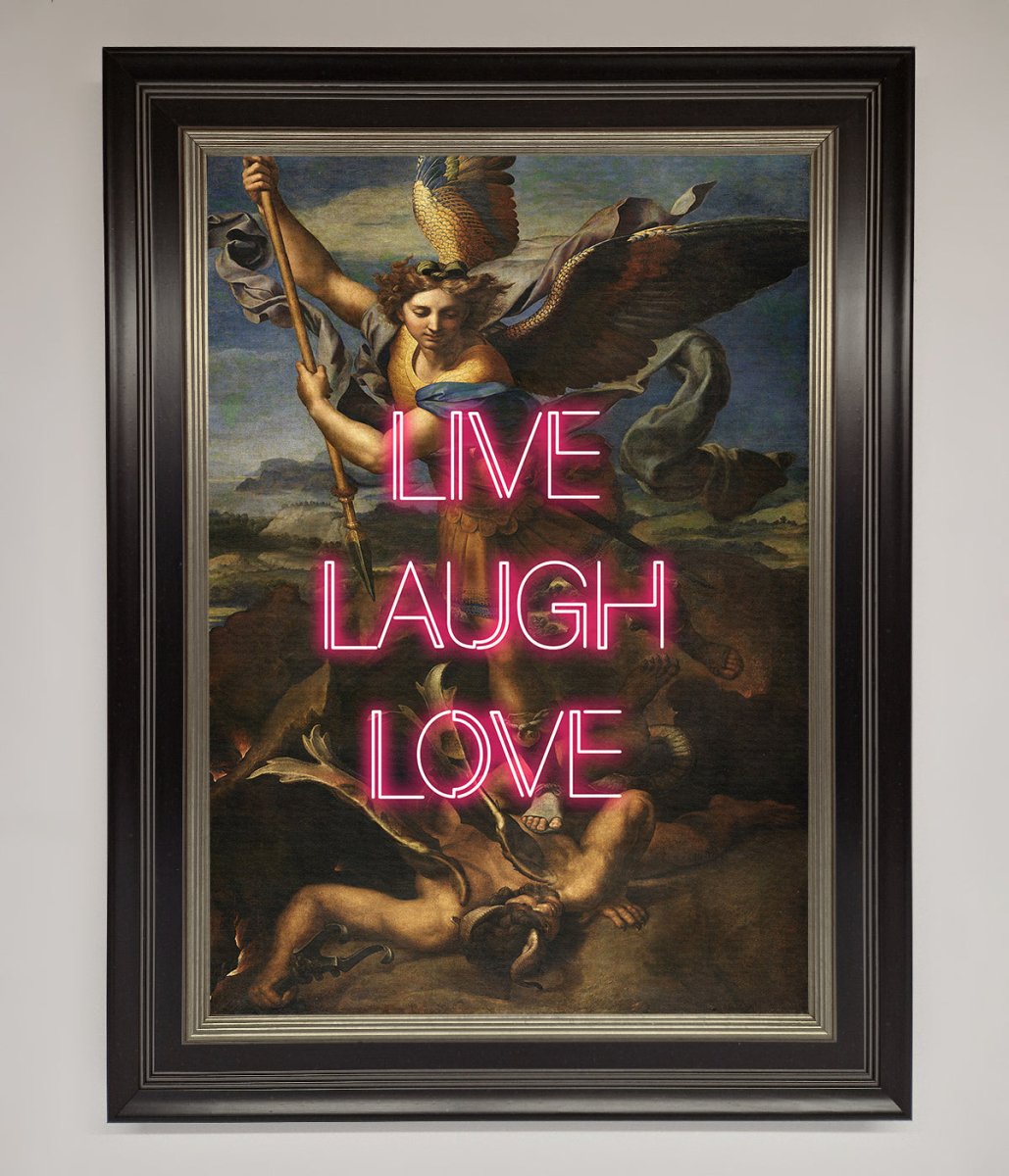 Live Laugh Love Quote Framed Poster