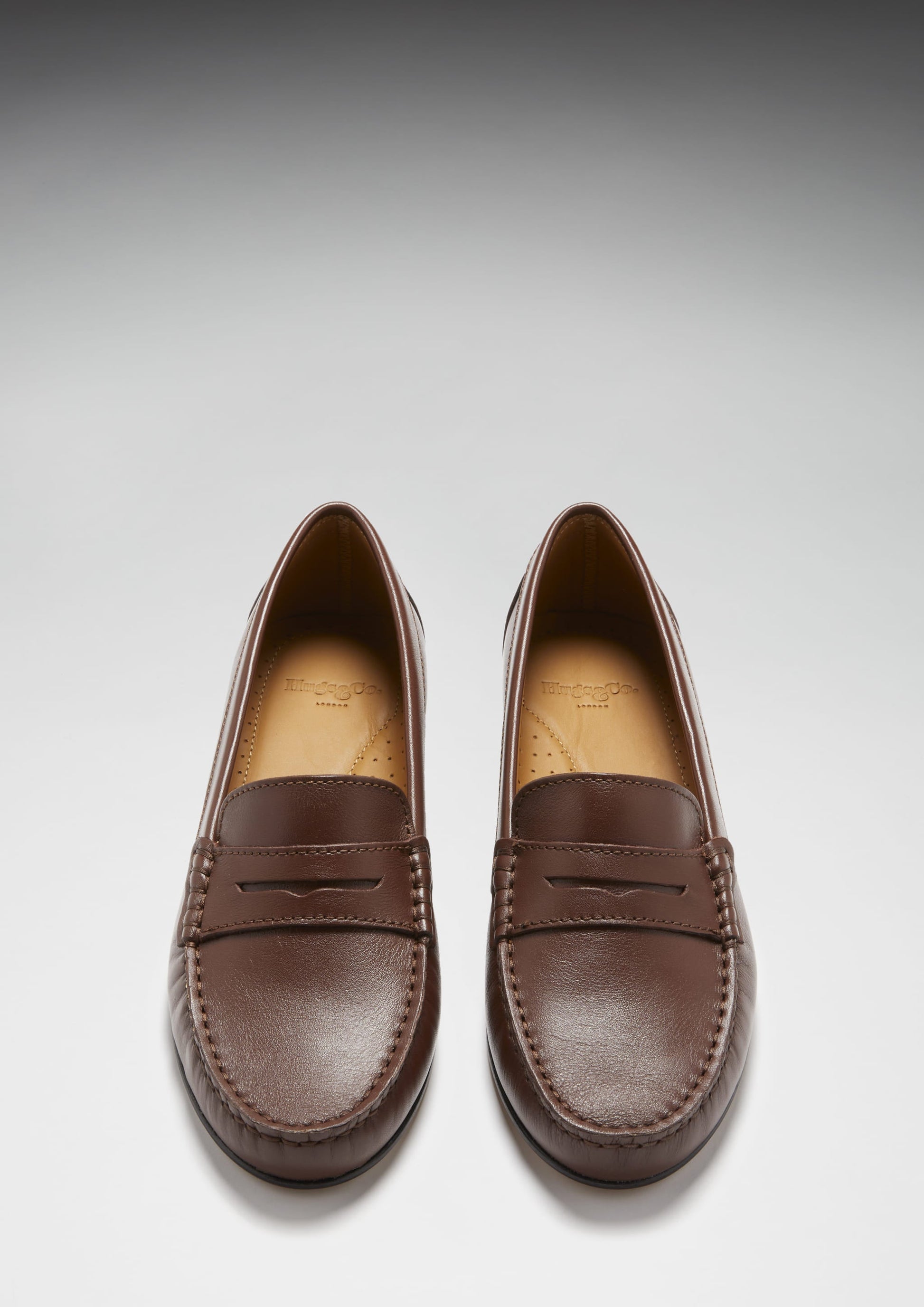 Women's Brown Leather Penny Loafers