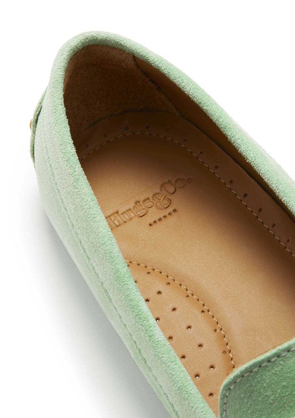 Women's Penny Driving Loafers in Lagoon Green Suede