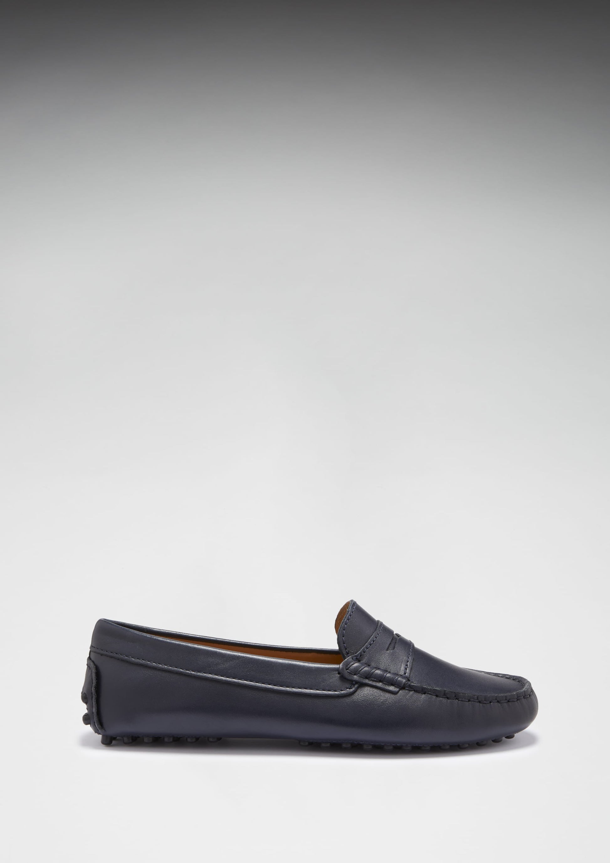 Women's Navy Penny Driving Loafers