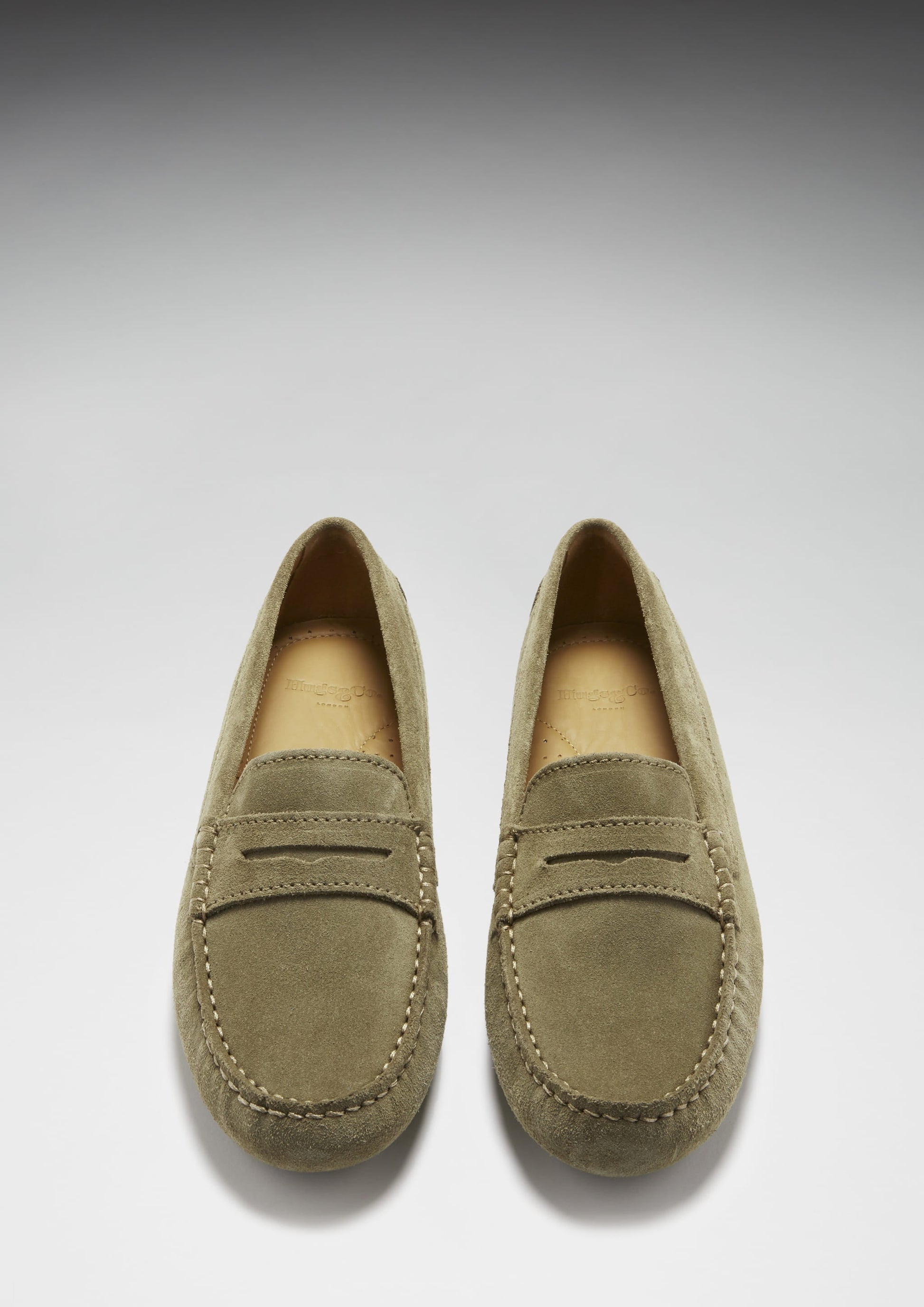 Women's Penny Driving Loafers in Truffle Suede