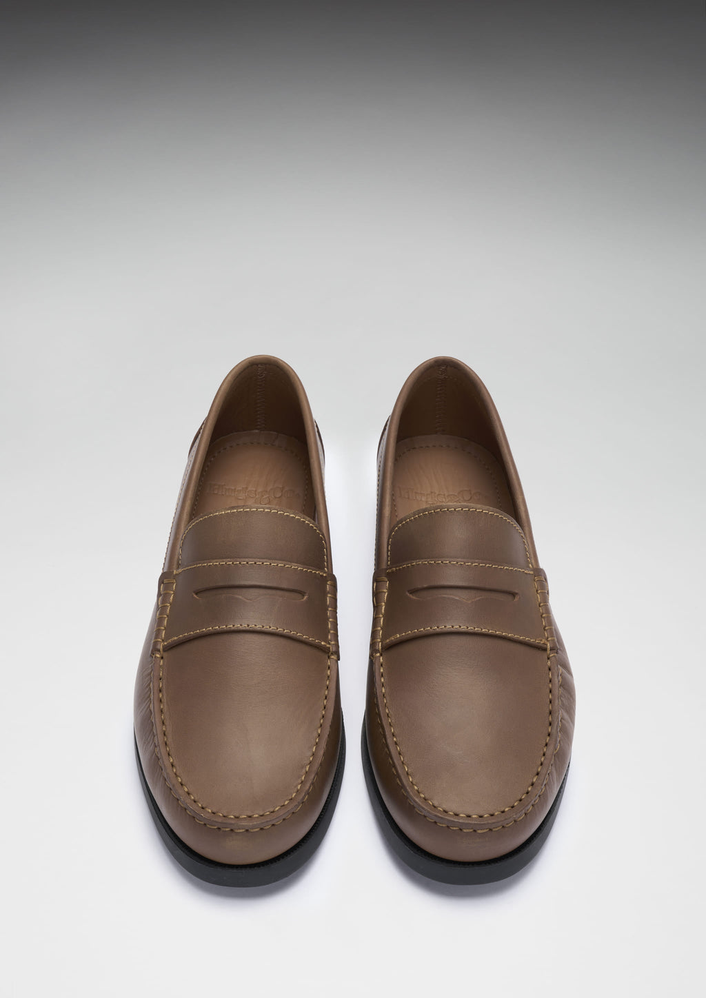Light Brown Leather Boat Loafers