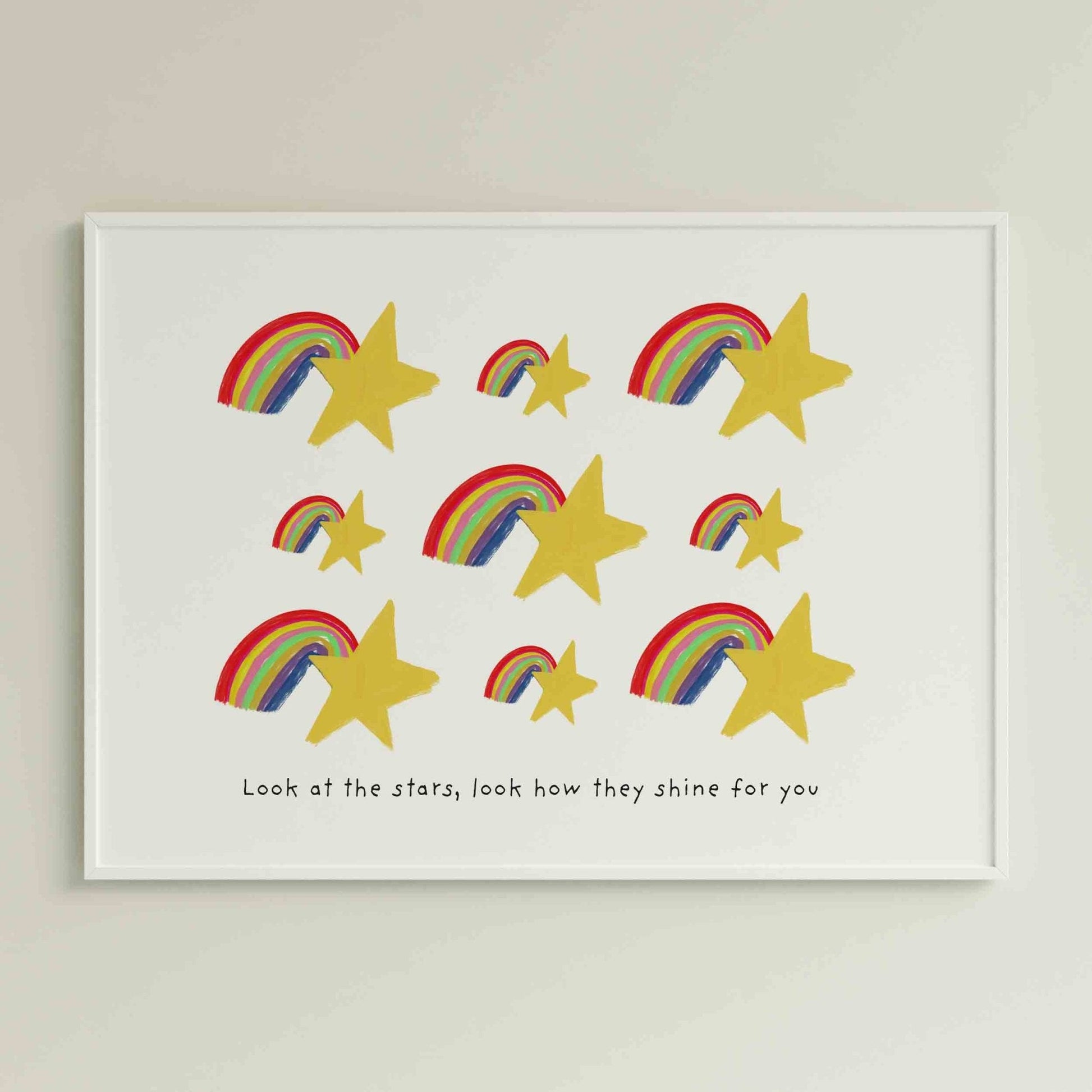 Stars & Rainbows - Positive Art Print